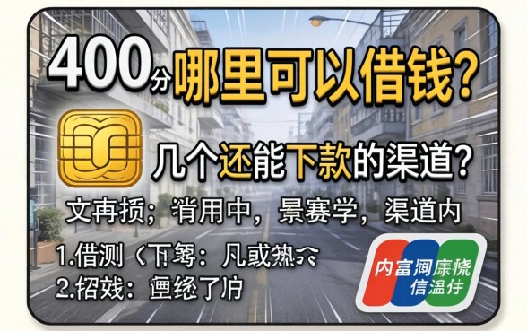 信用400分哪里可以借钱？实测几个还能下款的渠道