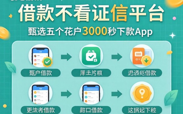 借款不看证信平台,甄选五个花户3000秒下款app