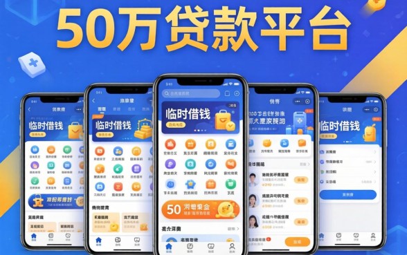 50万贷款平台，整合五个手机可以临时借钱的软件