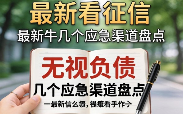 2026最新不看征信：无视负债的几个应急渠道盘点