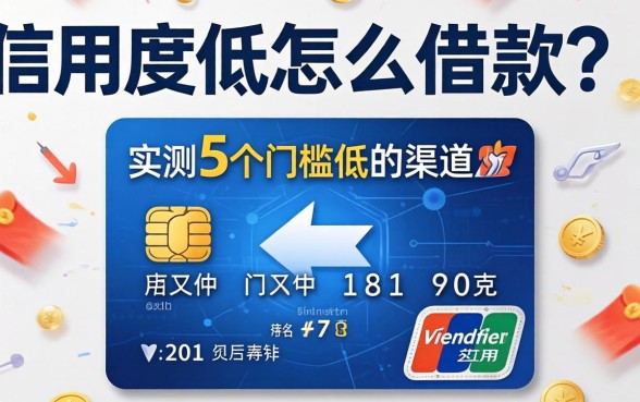 信用度低怎么借款？实测5个门槛低的渠道分享