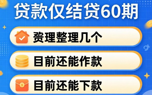 什么贷款可以贷60期？整理几个目前还能下款的渠道