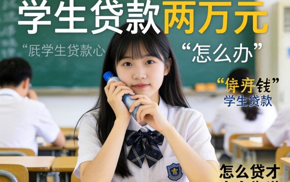 大学生急需用钱怎么办？学生贷款两万元怎么贷才安全靠谱？