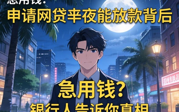 半夜急用钱?申请网贷半夜能放款背后,银行人告诉你真相