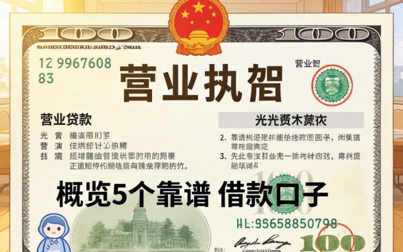 光凭营业执照可以贷款，概览5个靠谱的借款口子