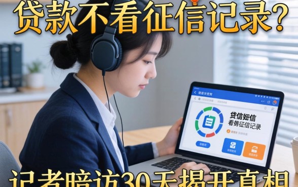什么网上贷款不看征信记录？记者暗访30天揭开真相