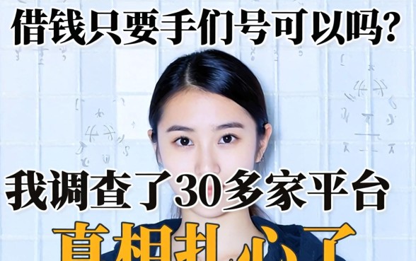 借钱只要手机号可以吗？我调查了30多家平台，真相扎心了
