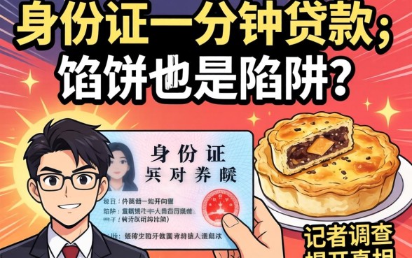 凭身份证一分钟贷款是馅饼还是陷阱？记者调查揭开真相