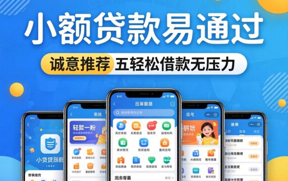 哪家小额贷款易通过，诚意推荐五个轻松借款无压力app