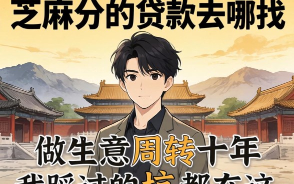 不需芝麻分的贷款去哪找？做生意周转十年，我踩过的坑都在这