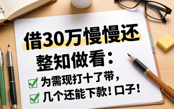 哪里可以借30万慢慢还？整理了几个还能下款的口子