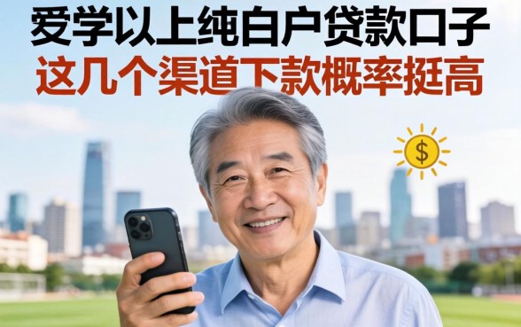 五十岁以上纯白户贷款口子,这几个渠道下款概率挺高