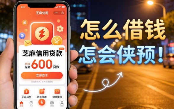 半夜怎么借钱,概括五个芝麻信用600贷款软件