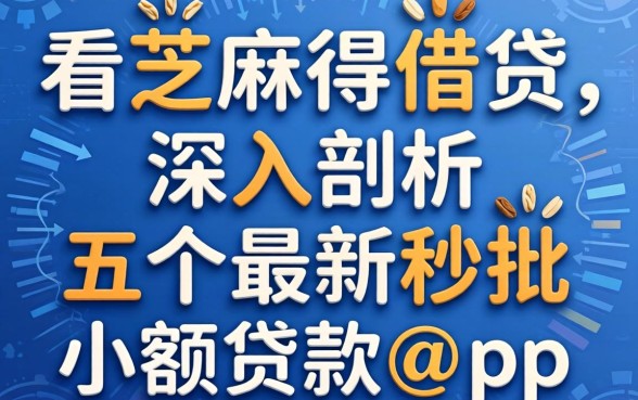 不看芝麻得借贷，深入剖析五个最新秒批小额贷款app