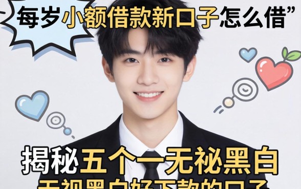 18岁小额借款新口子怎么借，揭秘五个无视黑白好下款的口子