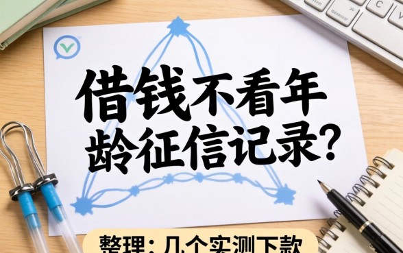 什么软件借钱不看年龄征信记录？整理了几个实测下款的