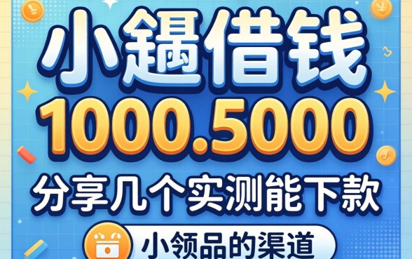 2026小额借钱1000-5000,分享几个实测能下款的渠道