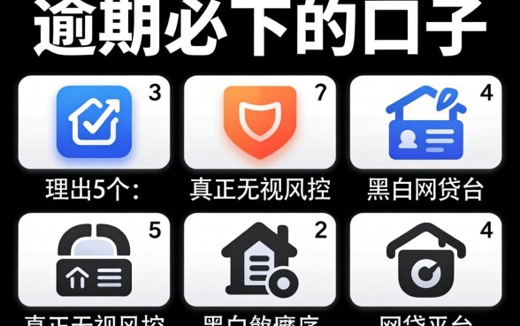 双黑逾期必下的口子，理出5个真正无视风控黑白的网贷平台