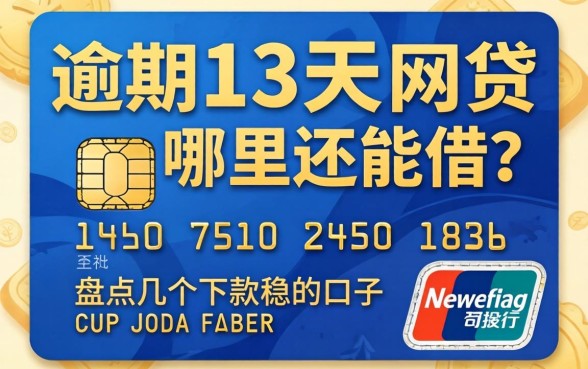 信用卡逾期13天网贷哪里还能借？盘点几个下款稳的口子