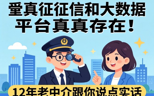 不查上征信和大数据的平台真存在?12年老中介跟你说点实话