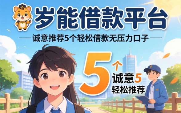 十八岁能借款的平台，诚意推荐5个轻松借款无压力口子