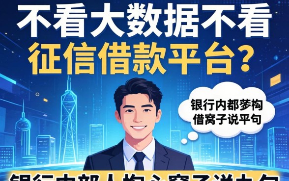 2026年不看大数据不看征信的借款平台？银行内部人掏心窝子说几句