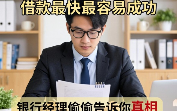 在哪里借款最快最容易成功？银行经理偷偷告诉你真相