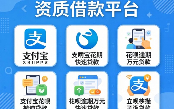 不看资质借款平台，归集五个支付宝花呗逾期万元快速贷款app