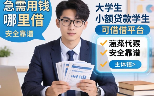 大学生急需用钱哪里借？小额贷款学生可借的平台有哪些安全靠谱？
