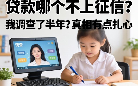 借钱贷款哪个不上征信的？我调查了半年，真相有点扎心