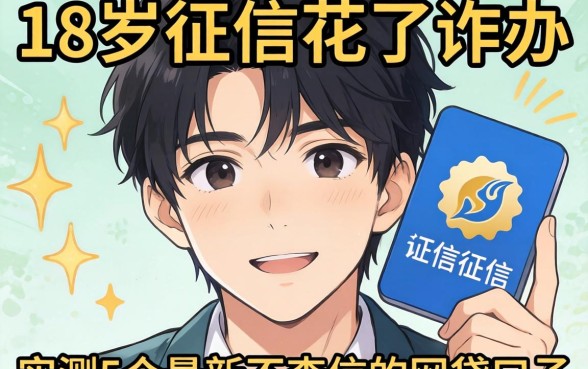 刚满18岁征信花了咋办？实测5个最新不查征信的网贷口子