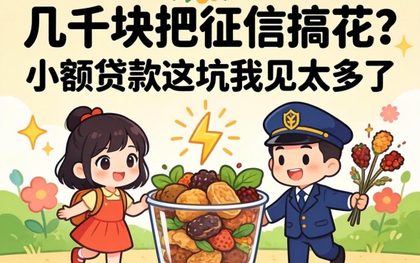 借几千块把征信搞花？小额贷款这坑我见太多了