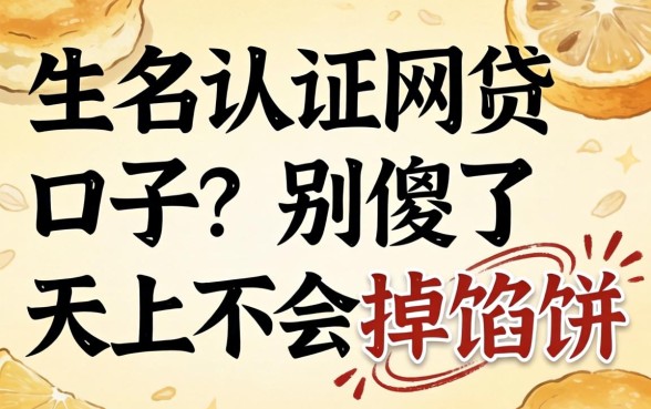 不要实名认证的网贷口子？别傻了，天上不会掉馅饼