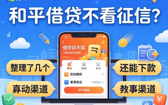 啥平台借钱不看征信？整理了几个还能下款的渠道