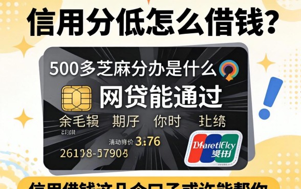 信用分低怎么借钱？500多芝麻分办什么网贷能通过？这几个口子或许能帮你