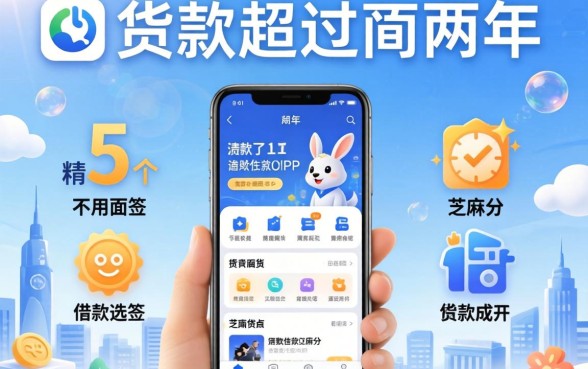 借款超过两年，精选5个不用面签和芝麻分的贷款app