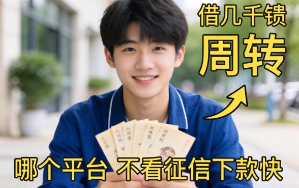 刚满二十岁想借几千块周转，哪个平台不看征信下款快？