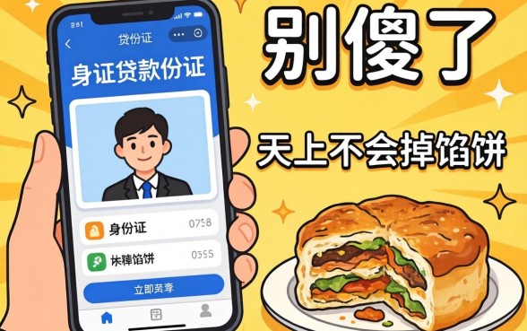 不需要拍身份证的贷款软件？别傻了，天上不会掉馅饼