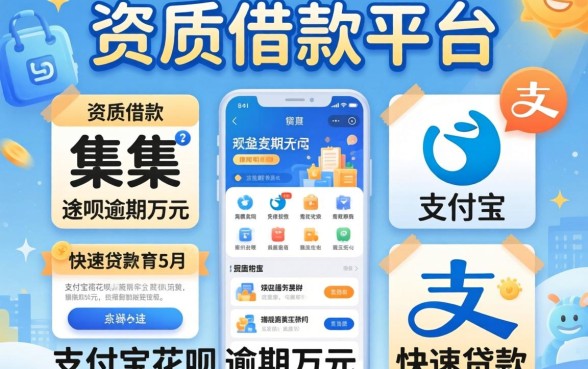 不看资质借款平台，归集五个支付宝花呗逾期万元快速贷款app