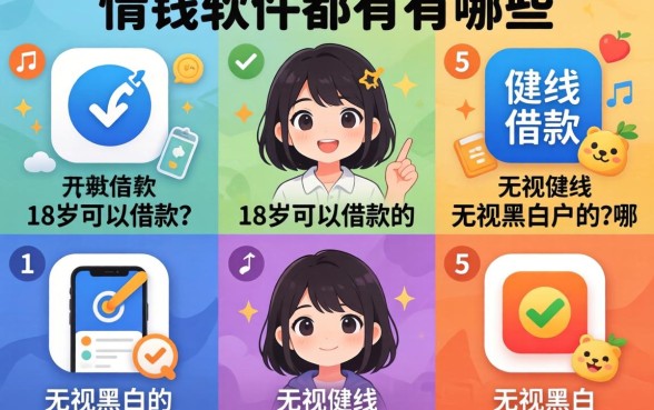 借钱软件都有哪些18岁可以借款的，归纳五个无视黑白户的贷款app