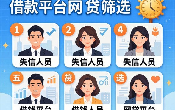 可以借款平台的网贷，筛选五个失信人员可以借钱的网贷平台