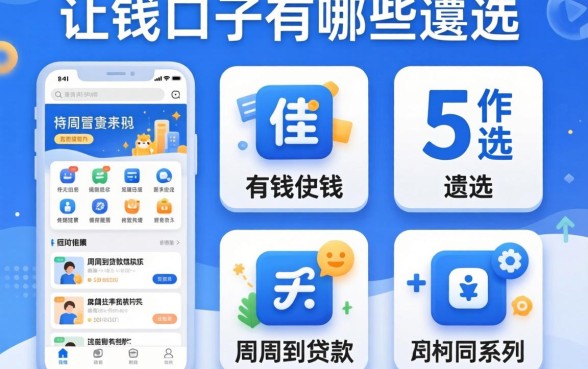 2026借钱口子有哪些，遴选5个周周到贷款相同系列的app