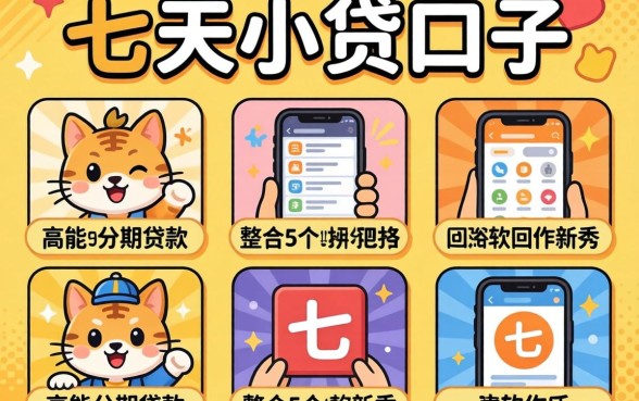 七天小贷口子名称，整合5个高能分期贷款软件新秀