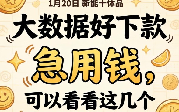 2026不看大数据好下款，急用钱的可以看看这几个
