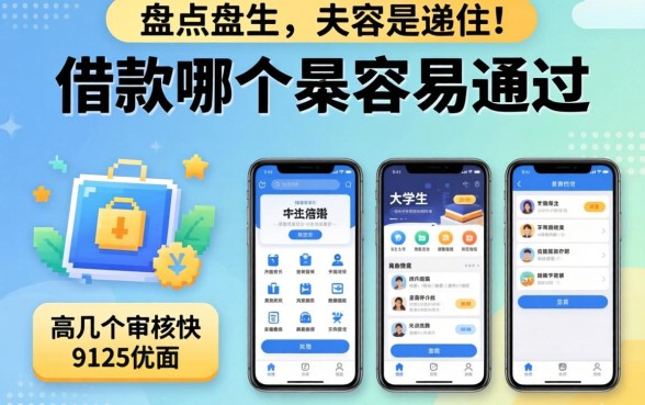 大学生借款哪个最容易通过?盘点几个审核快的平台