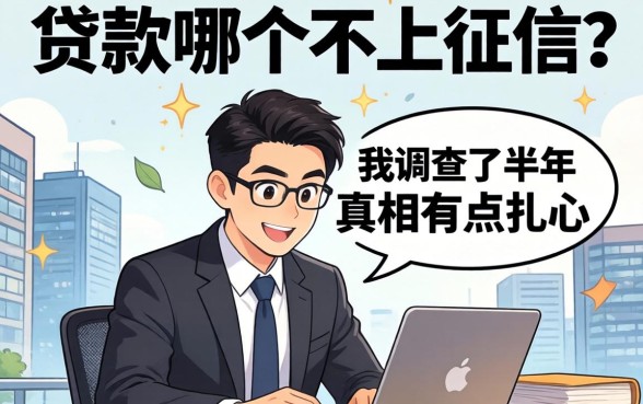 借钱贷款哪个不上征信的？我调查了半年，真相有点扎心