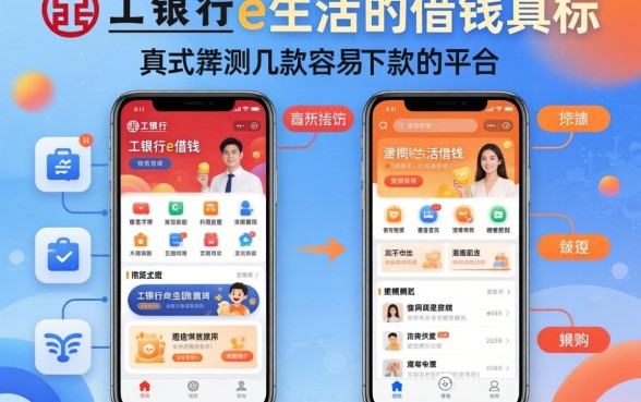 像工银e生活的借钱软件：实测几款容易下款的平台