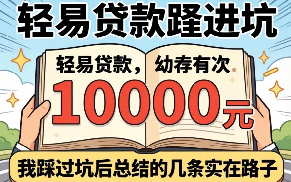 哪里可以轻易贷款10000元？我踩过坑后总结的几条实在路子