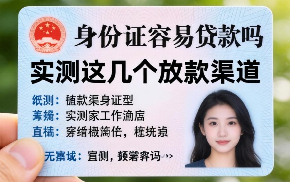 临时身份证容易贷款吗？实测这几个放款渠道