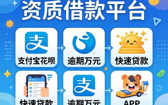 不看资质借款平台，归集五个支付宝花呗逾期万元快速贷款app